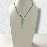 Free People  Freshwater Pearl Bolo Necklace Teal Green Bohemian Beach Dainty NWT Photo 5