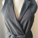 Anthropologie Women sleeveless trench belted coat black jacket NWT Sz medium Photo 4