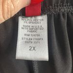 IC COLLECTION By Connie K Plus 2X High Rise Wide Leg Pants Black Heavy Ponte Photo 5