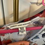 Outfitters American Eagle Blue Red Floral Boho poof Sleeve Dress Photo 4