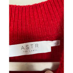 ASTR Women's  The Label Red Cutout Mock Neck Ribbed Sweater Size L Photo 4