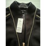 Bebe New Izzy Zip up Vest Black with Gold Detail sz 2 Photo 1