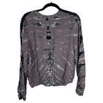 Young Fabulous and Broke YFB Flowy Long Sleeve Silky Black Shirt Dress Size Medium Photo 5