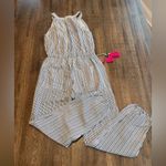 THML Black and White Stripe Summer Jumpsuit - Size S Photo 4