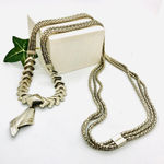 American Vintage Vintage Silver Bow Art Deco Statement Chain Necklace Photo 0