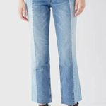 BDG  Women's Blue Denim Jeans Jeans Paneled Jessye Size 26 Raw Hem Cropped Photo 10