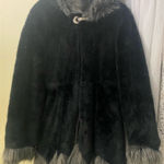 Womens N&E HYNH FZ Black Fur Coat Size 4XL Photo 0