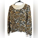 Rachel Comey ‎ Animal Print Crewneck Pullover Sweater - size L Photo 2
