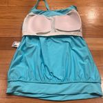 Lands' End  women’s blue tankini Swim top size 6 . Photo 4