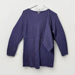 J Jill Blueberry Women's Sweater Removable Knit Infinity Scarf Rolled Hem Size M Purple Size M Photo 0