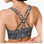Lululemon Energy Bra Size 10 Long Line Medium Support B–D Cup Pace Lace Grey Photo 2
