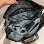 None Lawyer’s bag top handle Leather croc embossing patent leather briefcase Retro Photo 7