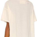 Free People NEW Ivory White Dani Tee Medium Minimalist Capsule Oversized Staple Photo 1