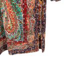 Joan Vass Studio Women's Tunic Dress Size M Multicolor Paisley Boho 3/4 Sleeve Photo 1