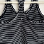 Lululemon Cool Racerback Tank Top, Black and White Striped, Size 4 Photo 13