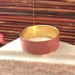 J.Crew  Bangle Bracelet Mauve Enameled Gold Tone Photo 1