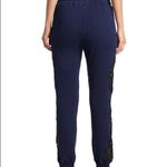 Jonathan Simkhai lace appliqué embroidered navy cotton sweatpants size S small Blue Photo 4