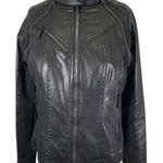 Harley Davidson Womens Moto Biker Jacket Size Medium Black Photo 0