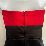 B Darlin B.Darlin Strapless Dress Sz 7/8 Satiny Red Black Beaded Holiday Fairy Grunge Photo 7