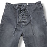 Free People Jeans Size 25 W25"L26.5" Skinny Jeans Ankle Jeans Stretch Lace Front Closure Photo 3