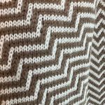 Chico's Sweater Shawl, One Size fits All, cream and brown zigzag Photo 4