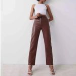 Wilfred  Brown Leather Pants Size 6 Photo 1
