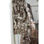 Anthropologie Tiny Gilded Acacia Henley Gold Velvet Size Small Ivory by  Photo 8