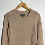 Title Nine Wool Blend Knit Sweater Dress Tunic Crew Neck Women M Tan Sport Golf Photo 2