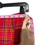 Vintage Elliot Lauren Pink Orange Plaid tartan Wool Skirt Size 2 USA Knee Length Photo 8