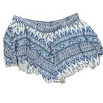 Altar'd State Boho Paisley Shortie Short Pom Pom Trim Elastic Waist Women Medium Photo 7