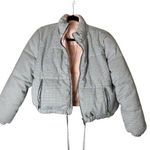 American Eagle REVERSIBLE Cropped Puffer Coat Jacket Size Small Photo 0