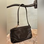 Coach  Black Leather Small Wristlet with Stitching Photo 1