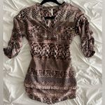 Live 4 Truth  Geometric Pink and Black Blouse Photo 0