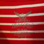 Faded Glory  Red & White Striped Short Sleeve Shirt Photo 3