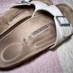 Birkenstock  White‎ Madrid Slide Sandals with Buckle Sz 39 Photo 2