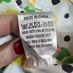 Womens Lemon Print Maxi Dress Halter Neck Size S Slit White Yellow Fun Party Photo 14