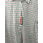 Vineyard Vines  1/2 Button Up Popover Dot Cotton‎ Shirt Womens 14 Light Blue Photo 5
