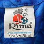 Kaftan Dress One Size Abstract Print Women Blue Green Maxi Beachy Lounge Relaxed Photo 5