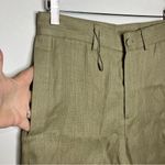 ZARA cotton linen blend shorts green women’s size 29 new without tags modern Photo 1