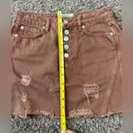 We The Free FREE PEOPLE   Denim Buttoned Mini Skirt Sz 26 Photo 5