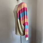Sugarfox Boutique Oatmeal Rainbow Striped Print Long Sleeve Top Size 1X Photo 1