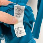 LOGO By Lori Goldstein Logo Lori Goldstein Teal Blue Lace Trim Long Sleeve Top Womens S Scoop Neck Photo 7