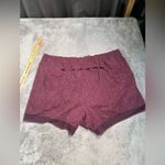 Athleta  printed mesh racer run short 4” Burgundy Athletic Shorts 3X Photo 8
