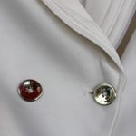 White House | Black Market Women's Sz 12 White Tailored Two Button Studio Blazer Photo 7