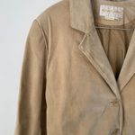 Margaret Godfrey Suede Leather Blazer Jacket Size 10 Photo 5