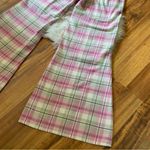 Vintage 70s High Rise Pink Plaid Bell Bottoms Size M Photo 8