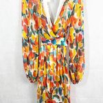 Caroline Constas Olivia Silk wrap style dress in Saffron Photo 1