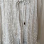 C&C California  Beach Cover Up ONE SIZE Linen/Cotton White Tie Front Boho Breezy Photo 3