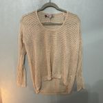 Jennifer Lopez Open Knit Sweater Metallic Gold Sparkle Long Sleeve Photo 3