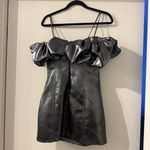 ZARA NWT  METALLIC SILVER VOLUMINOUS BODYCON DRESS SIZE S Photo 10